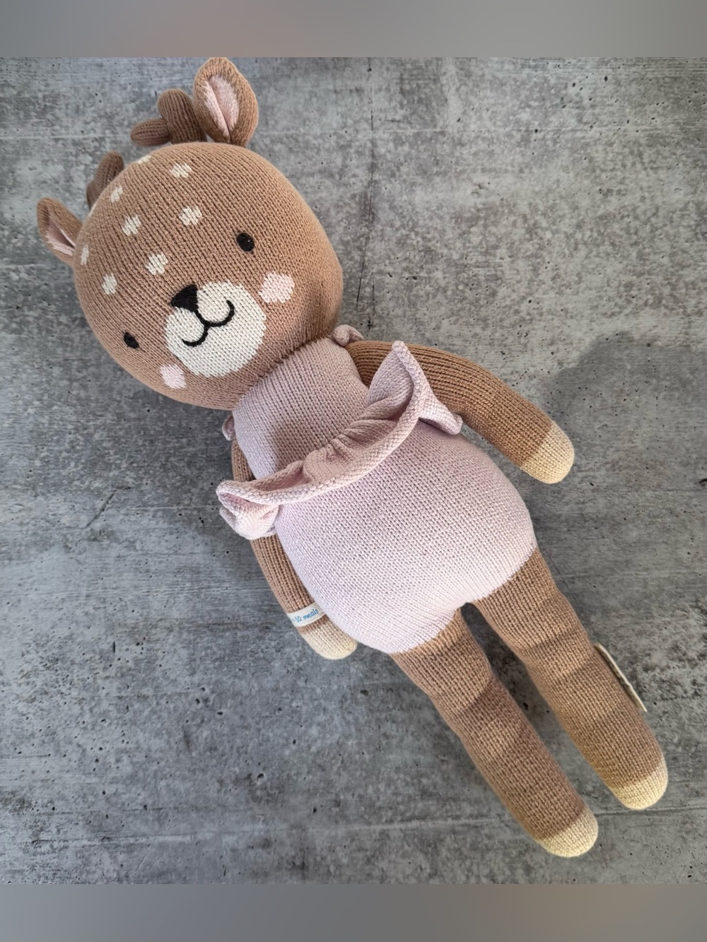 Cuddle and Kind Violet the Fawn Spotted Deer Knit Plush Doll 14”